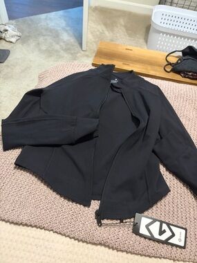 Women's Black Athletic Bomber Jacket by Koral